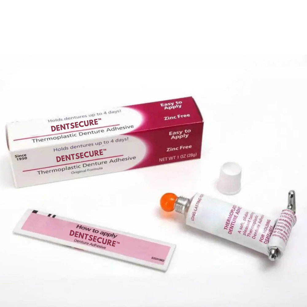 DentSecure™ Klæbemiddel - Den termoplastiske proteseklæber, der holder dine tænder fast i 4 dage uden at svigte.