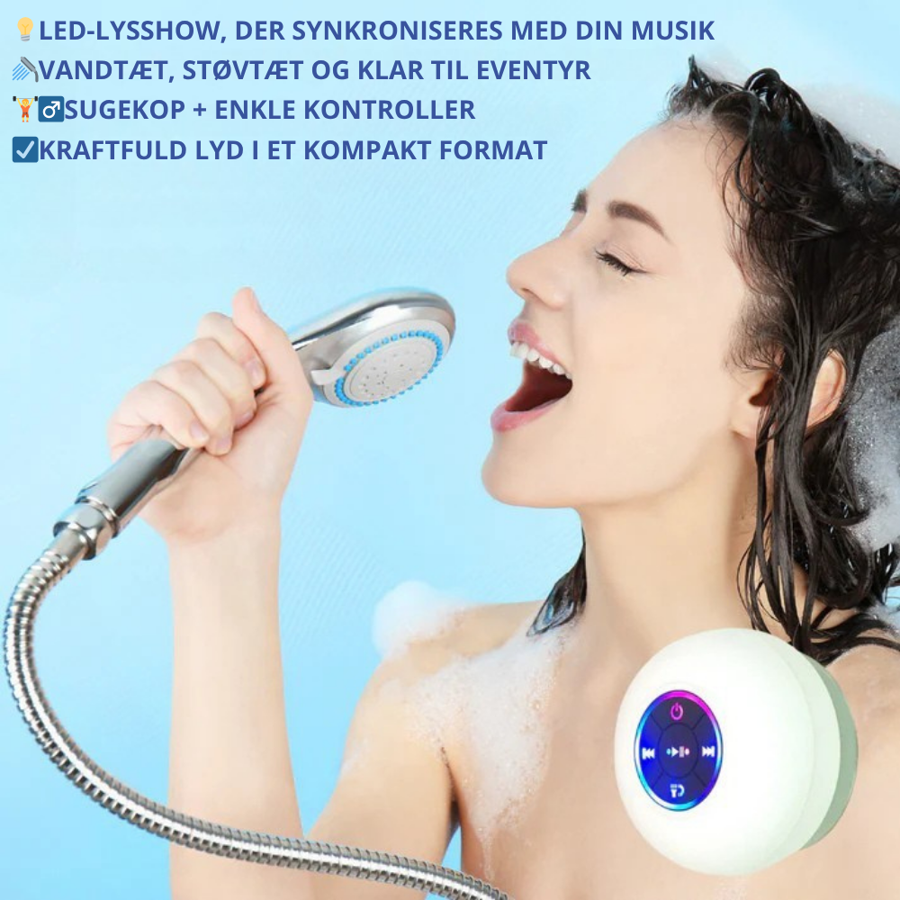 AquaBeats™ | forvandler dit brusebad til en koncert med kraftfuld lyd og et LED-lysshow.