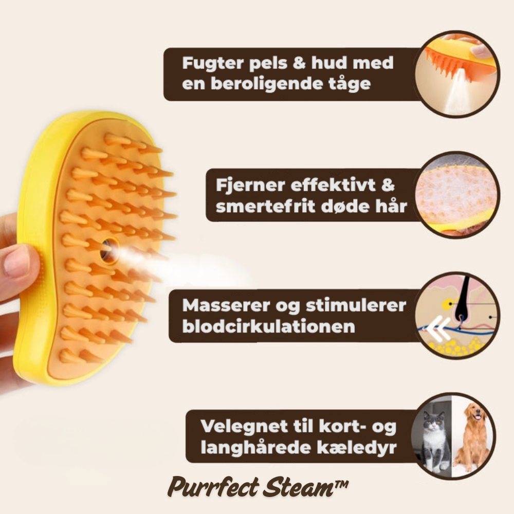 Purrfect Steam™ | Børste til katte