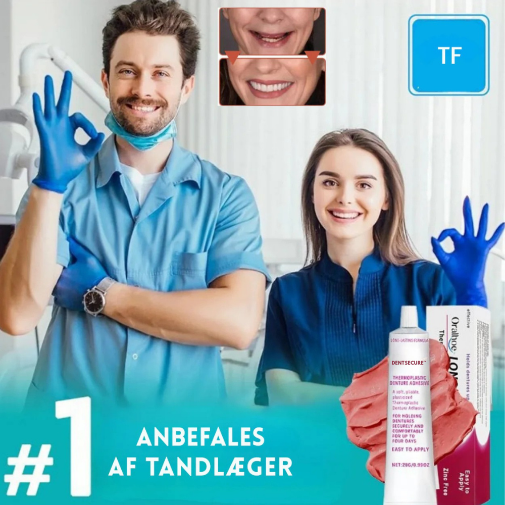 DentSecure™ Klæbemiddel - Den termoplastiske proteseklæber, der holder dine tænder fast i 4 dage uden at svigte.