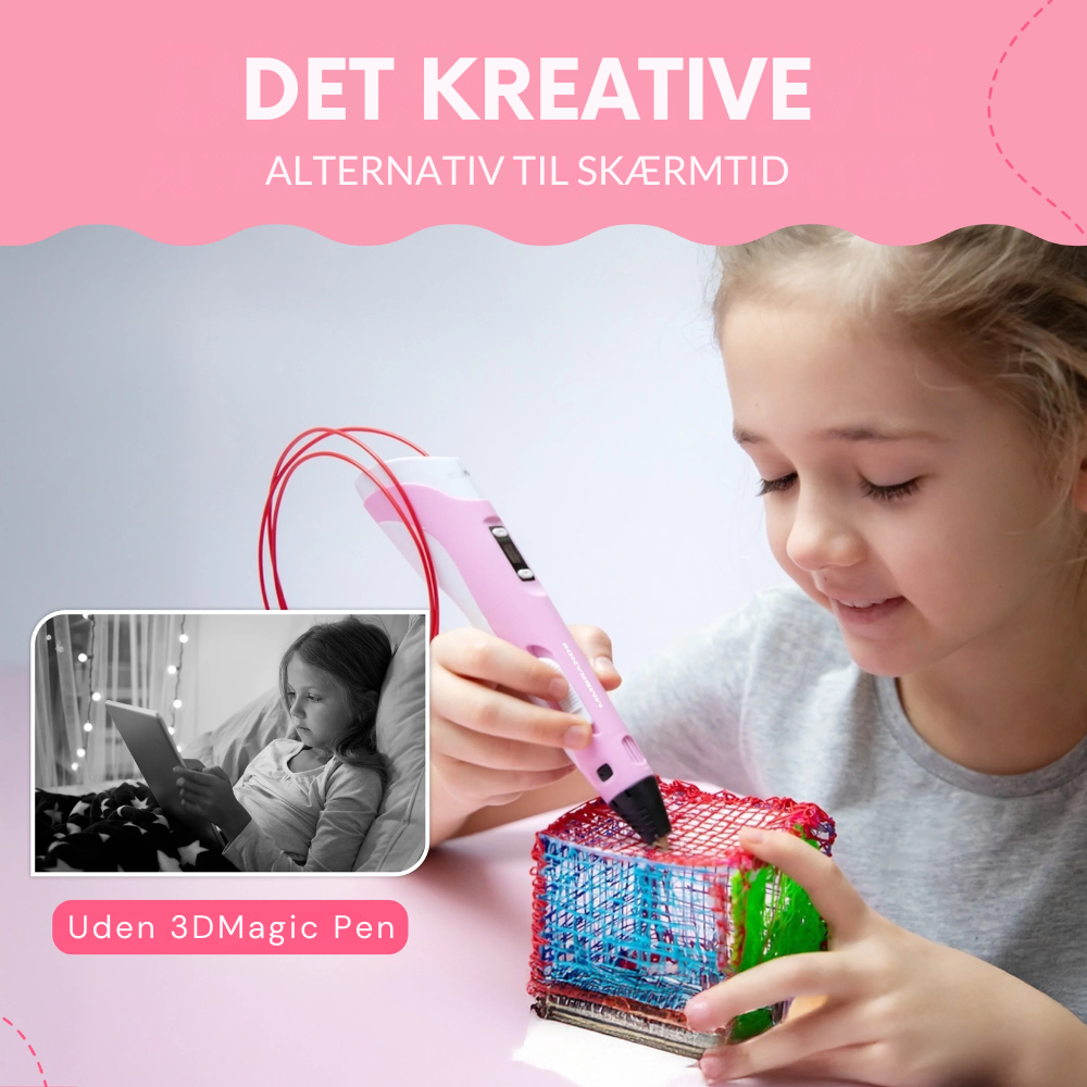 3DMagic™ Pen | Startpakke + 10 farver filament