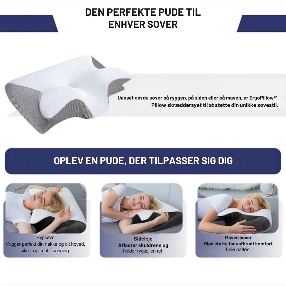 ErgoPillow™ | Den lille ændring, der forvandler din søvn