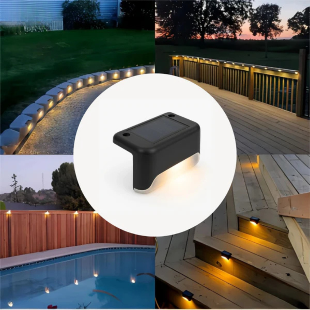 SolarGlow™ | Solcelledrevne trinlys – skab smuk belysning i haven, på trappen og omkring poolen