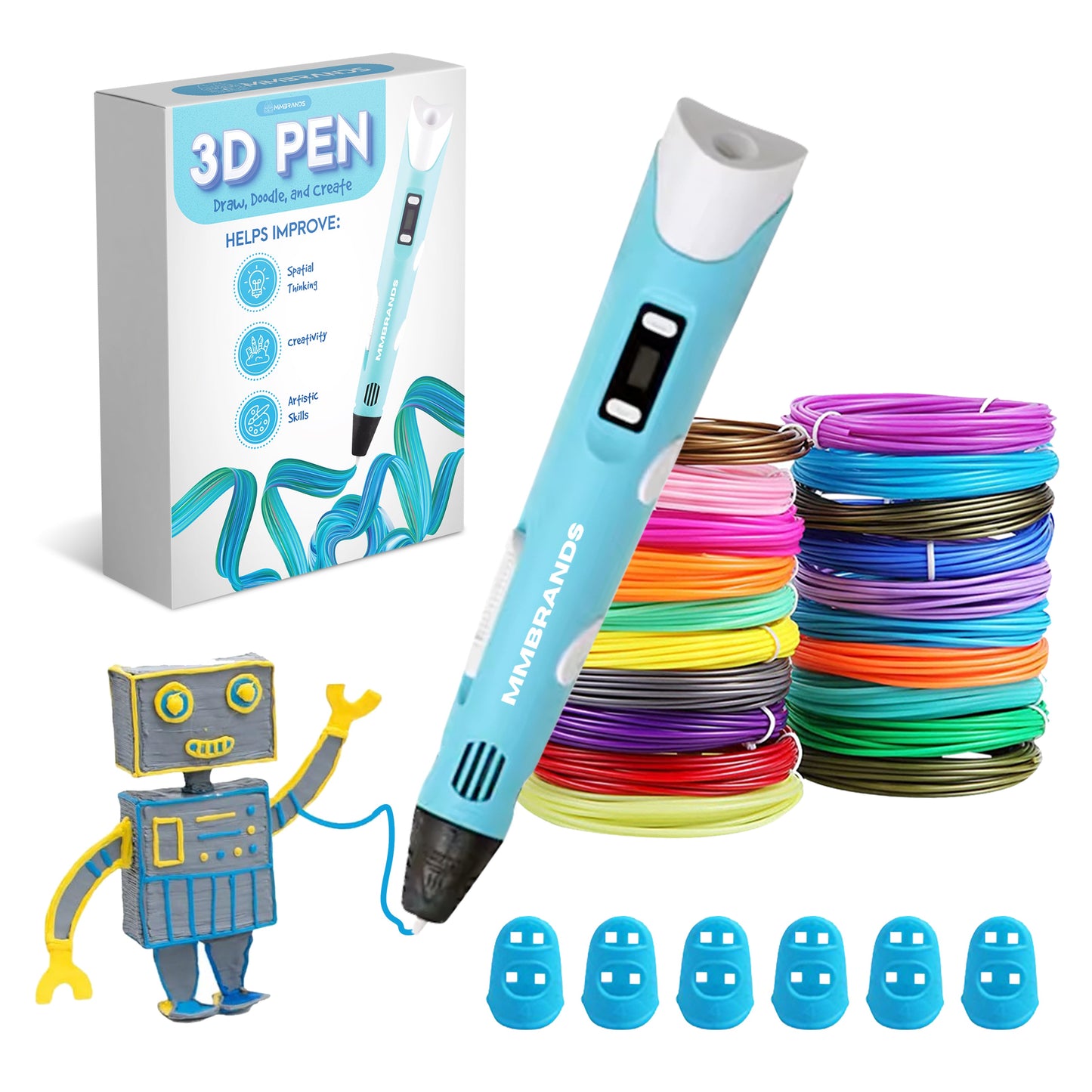 3DMagic™ Pen | Startpakke + 10 farver filament