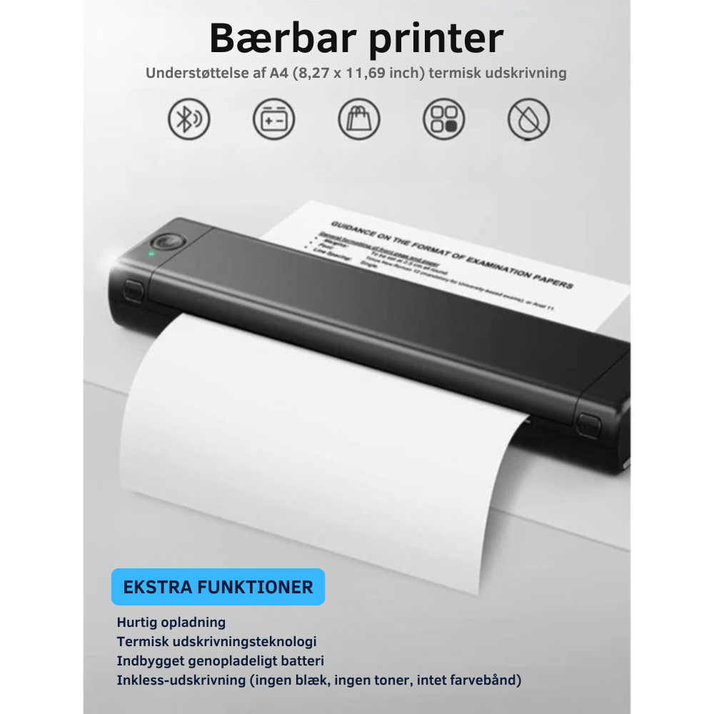 PocketPrint Pro™ | Bærbar udskrivning, brug aldrig blæk igen