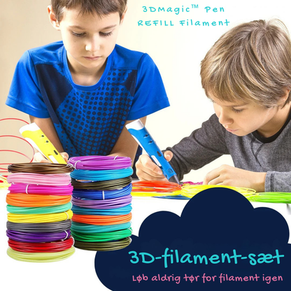 3DMagic™ Pen | REFILL Filament 100M - 10 farver