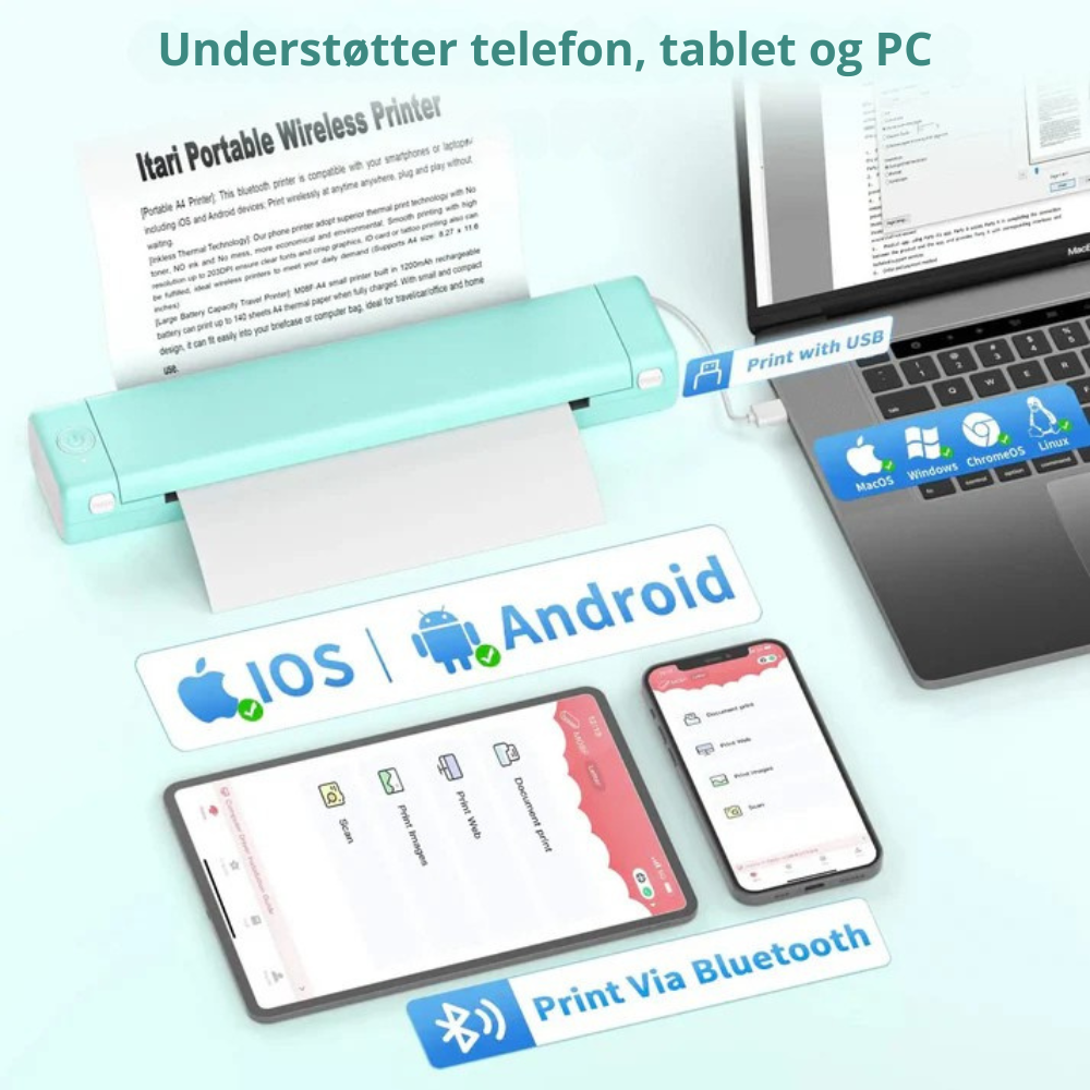 PocketPrint Pro™ | Bærbar udskrivning, brug aldrig blæk igen