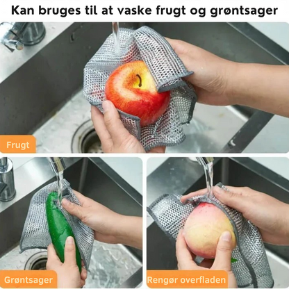 ScrubMaster™ (10-pack) | Multifunktionel Ståltrådsklud, Genanvendelig og Effektiv