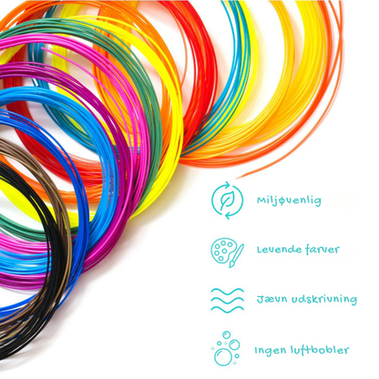 3DMagic™ Pen | REFILL Filament 100M - 10 farver