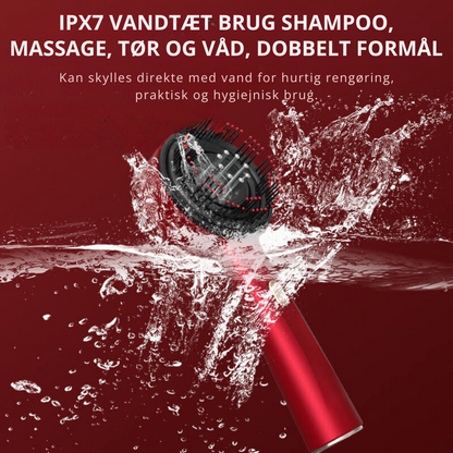 GlowBrush™ | 3-i-1 hovedbundsmassør, kam og pleje med rødt lys