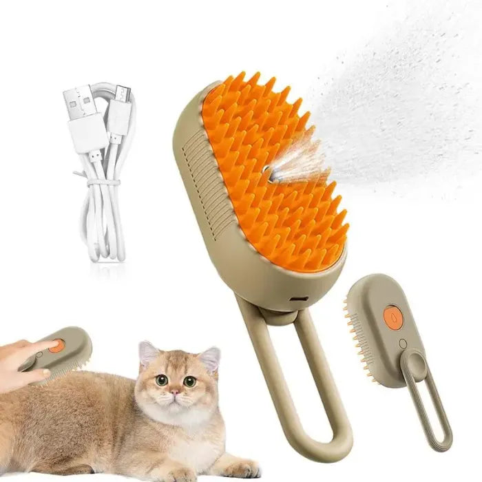 HydroGroom™ | 3-i-1 Dampbørste til Katte og Hunde - Massage, Pleje og Hårfjerning